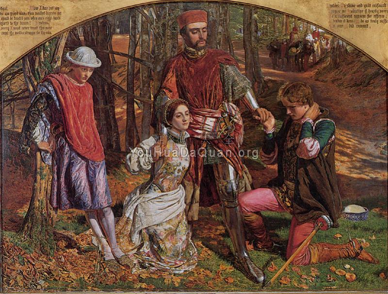 Valentine rescuing Sylvia from Proteus - 威廉·霍尔曼·亨特